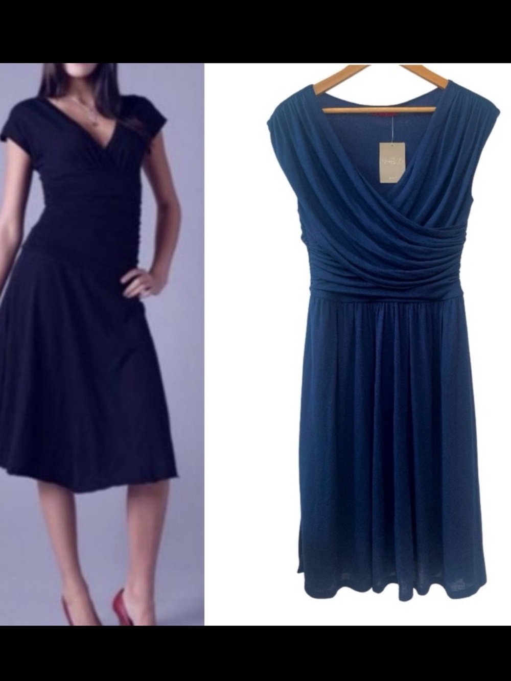 NWT Anthropologie Velvet by Graham and Spencer Faux Wrap Flowy Dress